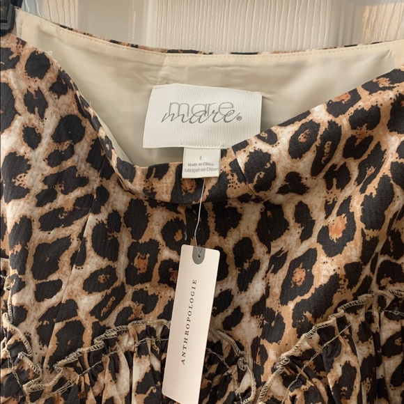 Anthropologie mare mare leopard basque waist skirt sz L - Picture 12 of 16
